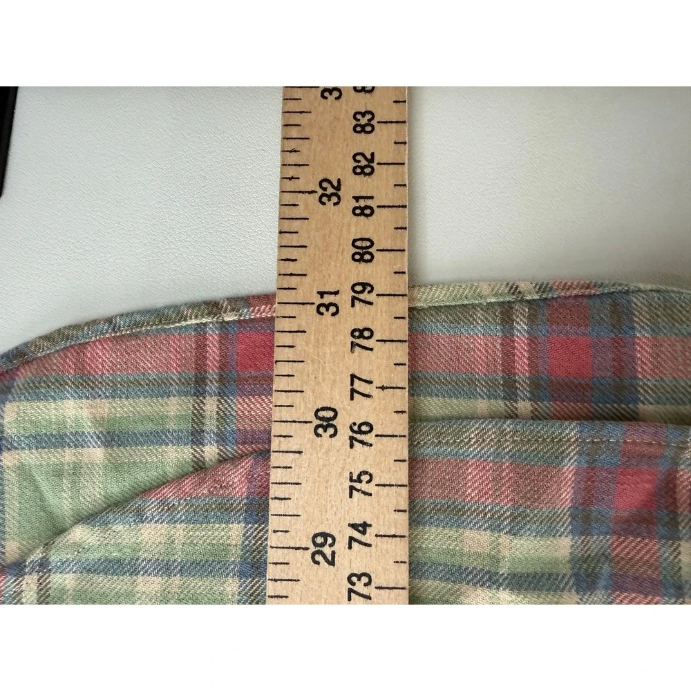 Polo Ralph Lauren Mens Classic Fit Plaid Flannel Shirt Green Red Blue Large